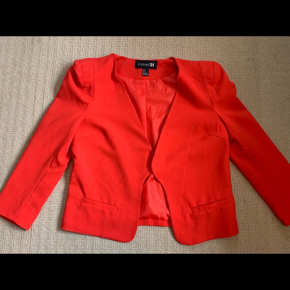 Hot red blazer